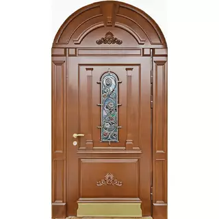Арочная металлическая дверь в дом